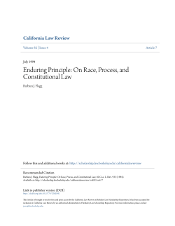 Enduring Principle: On Race, Process, and Constitutional Law