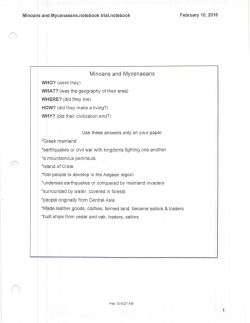 Minoans and Mycenaeans