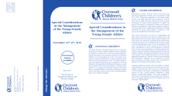 Special Considerations in the Management of the Young Female
