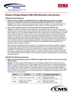 Hospice Change Request - National Association for Home Care