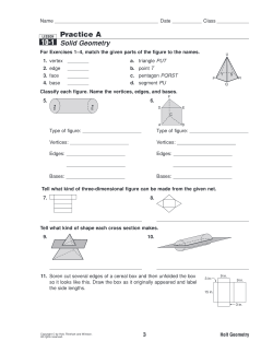 Holt 10.1 Practice A