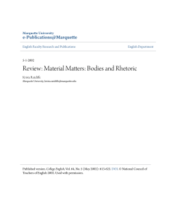 Review: Material Matters: Bodies and Rhetoric - e