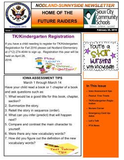 HOME OF THE FUTURE RAIDERS TK/Kindergarten Registration