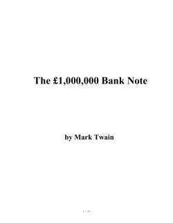 The &pound;1000000 Bank Note