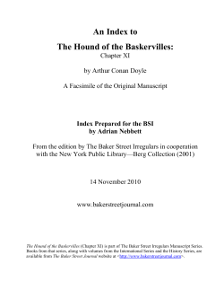 Index MS-HOUN: Hound of the Baskervilles Chapter XI