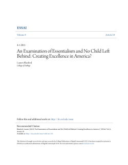 An Examination of Essentialism and No Child Left Behind: Creating