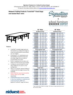 Midwest Folding Products TransFold&trade; Fixed Stage and Seated