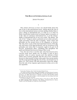 THE RULE OF INTERNATIONAL LAW