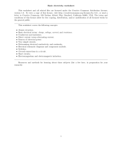 Basic electricity worksheet