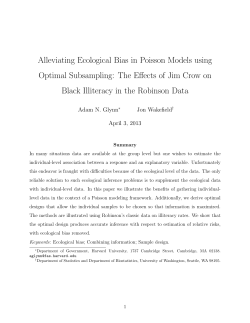 Alleviating Ecological Bias in Poisson Models using Optimal