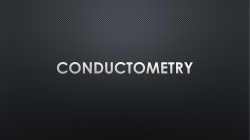 Conductometry - Ankara &Uuml;niversitesi