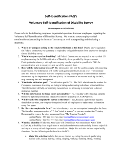 Self-Identification FAQ`s Sample