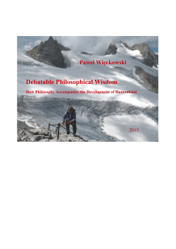 Paweł Więckowski Debatable Philosophical Wisdom