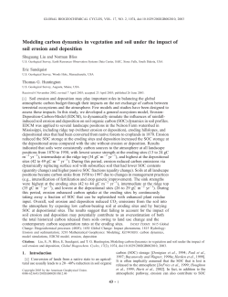 Modeling carbon dynamics in vegetation and soil under the impact