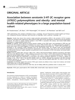 Association between serotonin 5-HT