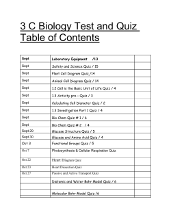 3 C Biology Test and Quiz Table of Contents.wpd