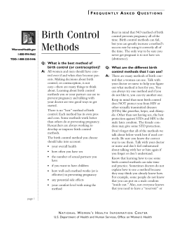 Birth Control Methods