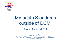 Metadata Standards outside of DCMI
