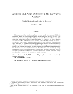 Adoption and Adult Outcomes in the Early 20th Century