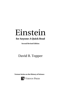 Einstein - Vernon Press