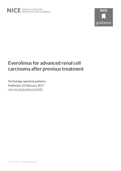 Everolimus for advanced renal cell carcinoma after previous