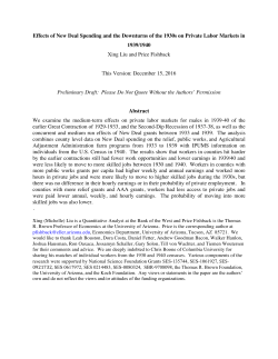 Effects of New Deal Spending and the Downturns of the 1930s on