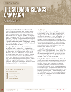 The Solomon Islands Campaign - From the Collection to the