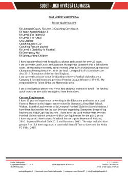Paul Deakin Coaching CV. Soccer Qualifications