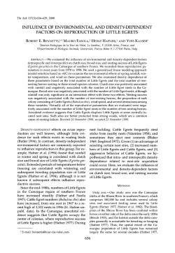 DEPENDENT FACTORS ON REPRODUCTION OF LITTLE EGRETS