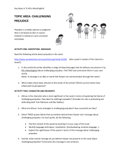 topic area: challenging prejudice