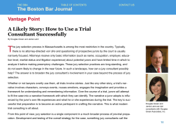 The Boston Bar Journal Vantage Point A Likely Story: How to Use a
