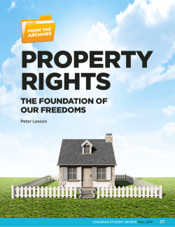 Property Rights: The Foundation of our Freedoms