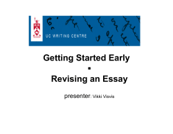 powerpoint assignment summer 07[1] Revising an Essay
