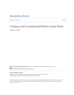 Levinson and Constitutional Reform: Some Notes