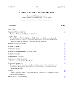 CV - Dawson Lab Homepage