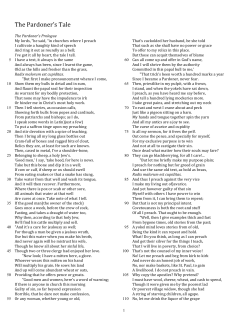 The Pardoner`s Tale