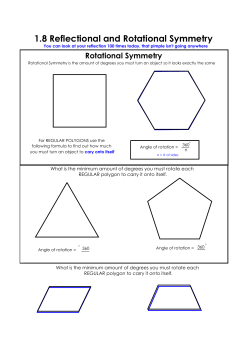 1.8 Reflectional and Rotational Symmetry