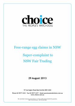Free-range egg claims in NSW Super