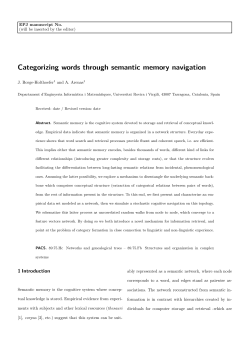 Categorizing words through semantic memory navigation