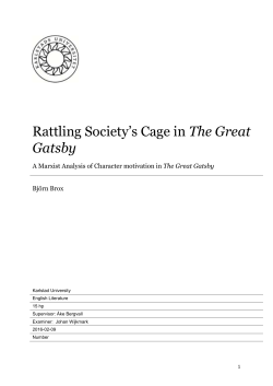 Rattling Society`s Cage in The Great Gatsby
