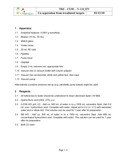 TKI &ndash; CU01 &ndash; V-1.0_EN Cu separation from irradiated targets 01/12/10