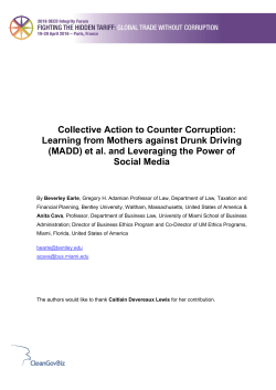 Collective Action to Counter Corruption: Learning from Mothers