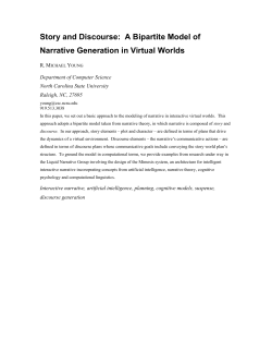 Story and Discourse: A Bipartite Model of Narrative Generation in