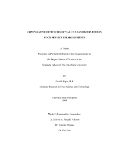 COMPARATIVE EFFICACIES OF VARIOUS SANITIZERS USED IN