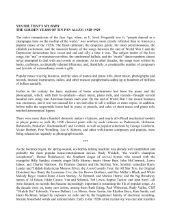 YES SIR, THAT`S MY BABY THE GOLDEN YEARS OF TIN PAN