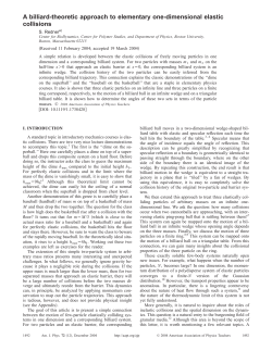 A billiard-theoretic approach to elementary one