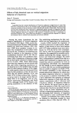 TJOSSEM, SARA F. Effects of fish chemical cues on vertical
