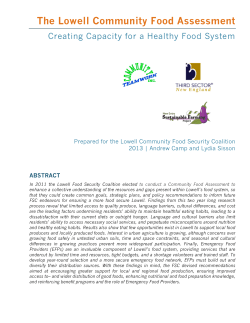 The Lowell Community Food Assessment