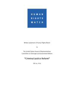 Criminal Justice Reform
