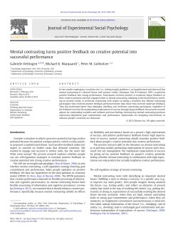 Mental contrasting turns positive feedback on
